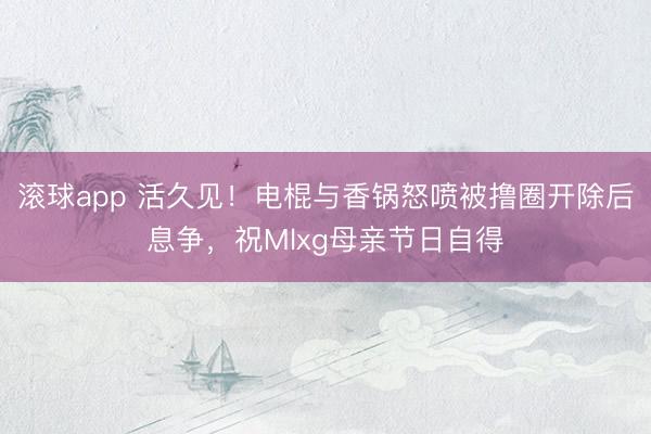 滚球app 活久见！电棍与香锅怒喷被撸圈开除后息争，祝Mlxg母亲节日自得