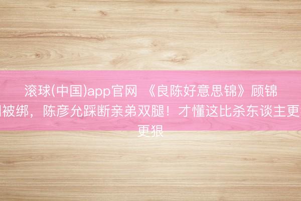 滚球(中国)app官网 《良陈好意思锦》顾锦朝被绑，陈彦允踩断亲弟双腿！才懂这比杀东谈主更狠