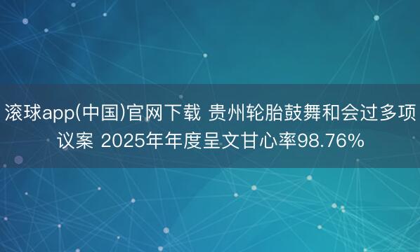 滚球app(中国)官网下载 贵州轮胎鼓舞和会过多项议案 2025年年度呈文甘心率98.76%