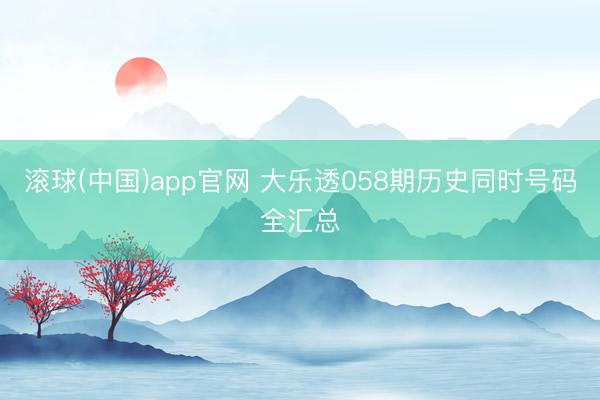 滚球(中国)app官网 大乐透058期历史同时号码全汇总