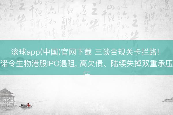 滚球app(中国)官网下载 三谈合规关卡拦路! 诺令生物港股IPO遇阻， 高欠债、陆续失掉双重承压