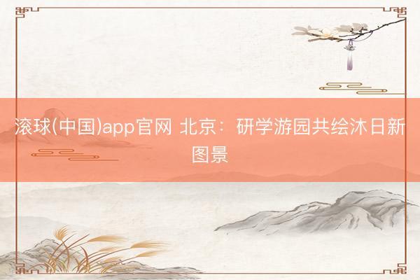 滚球(中国)app官网 北京:研学游园共绘沐日新图景